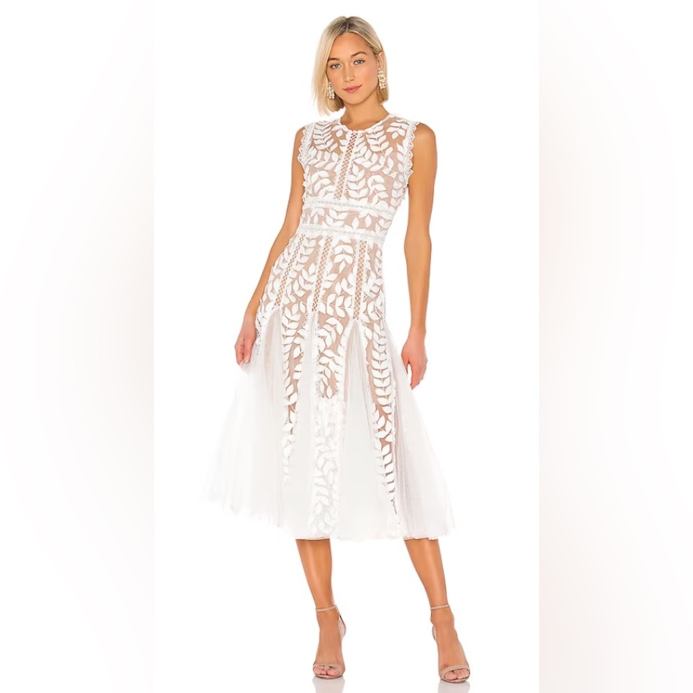 White midi dress